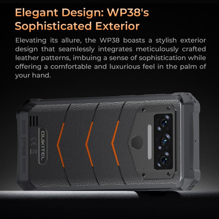 Oukitel WP38 Rugged Phone, 12GB+256GB, IP68/IP69K, Fingerprint Identification, 10600mAh, 6.52 inch MediaTek MT8788 Octa Core, NFC, OTG, Network: 4G Oukitel WP38 Rugged Phone, 12GB+256GB, IP68/IP69K, Fingerprint Identification, 10600mAh, 6.52 inch MediaTek MT8788 Octa Core, NFC, OTG, Network: 4G